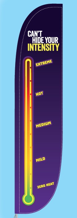 TAKIS Generic Thermometer Feather Flag with fillable base